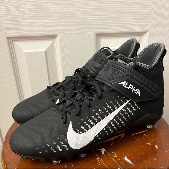 Nike Alpha Menace Pro 2.0 Black Football Cleats Men's Size 11.5 CK4277-001 - Picture 1 of 8